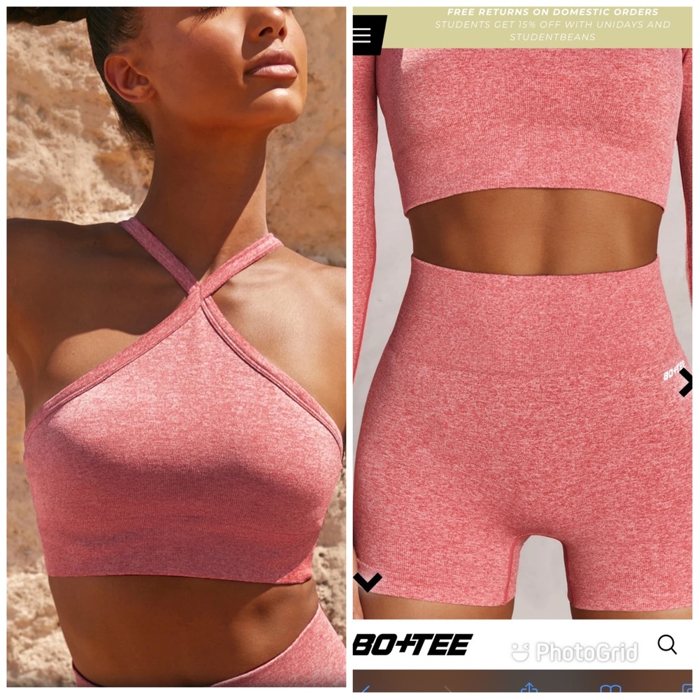 Coral bo and tee set